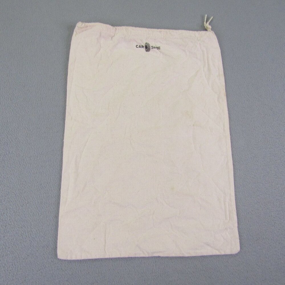 Car Shoe Dust Bag White Drawstring 15"x11"